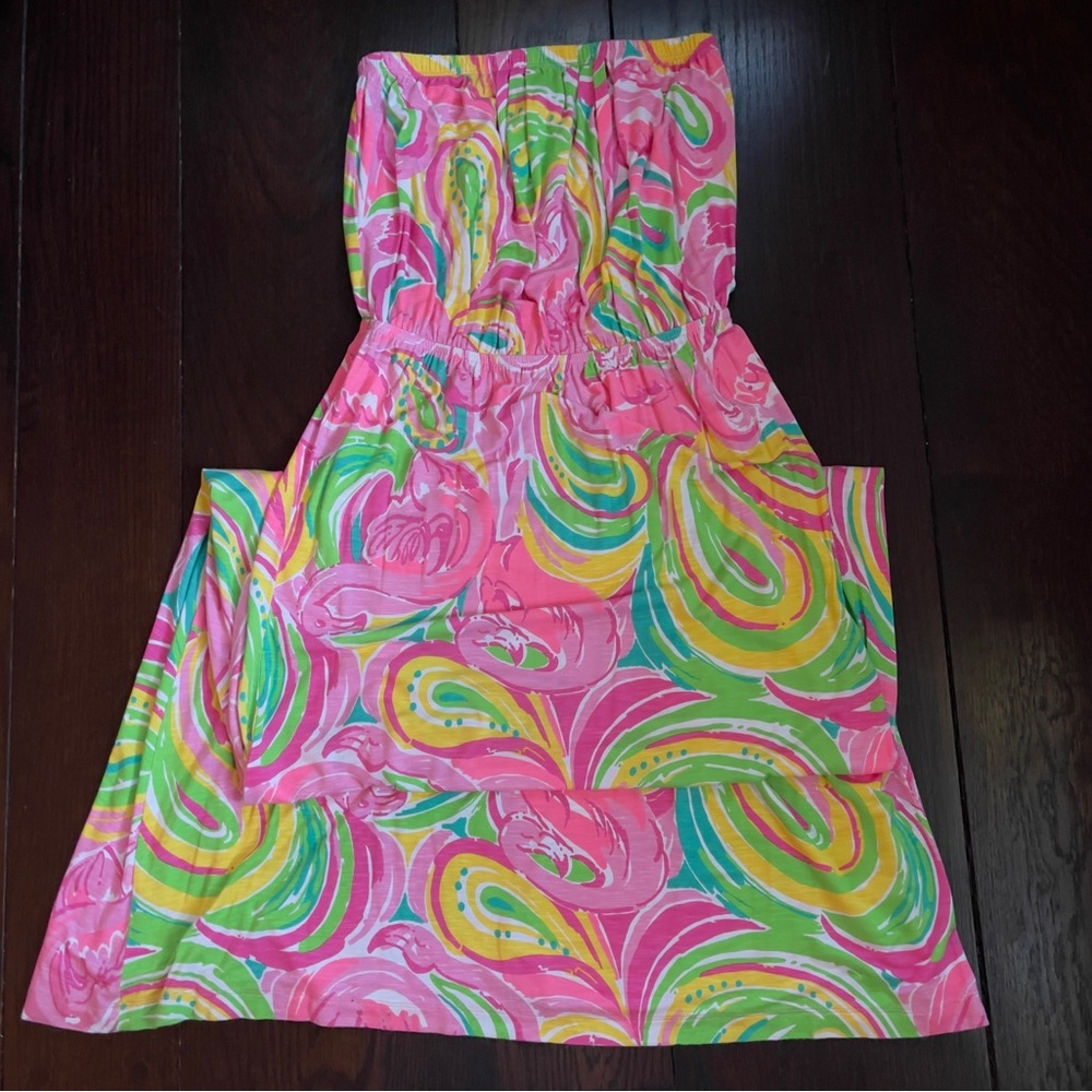 NWOT Lilly Pulitzer Marlisa Multi All Nighter Strapless Maxi Dress Size Small - Picture 3 of 5